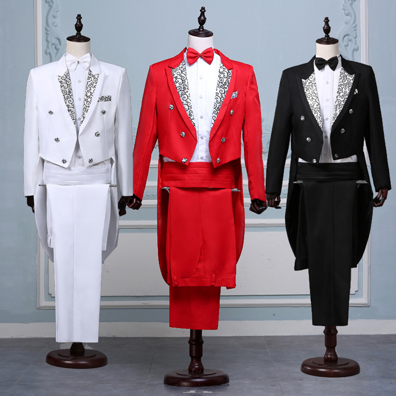 Stunning Men's Tuxedo Tailcoat Suit for Stage & Wedding - Image 7