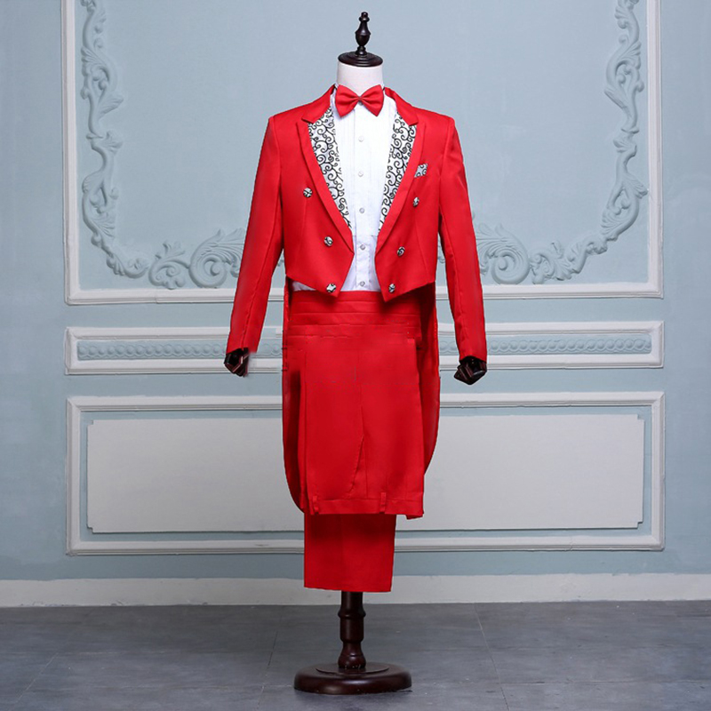 Stunning Men's Tuxedo Tailcoat Suit for Stage & Wedding - Image 4