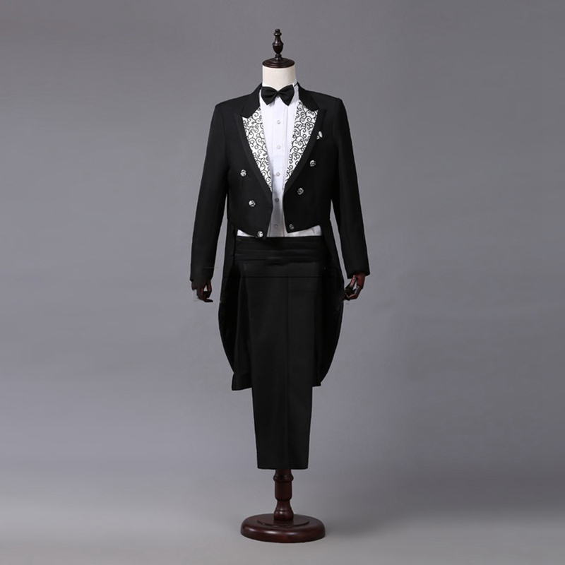 Stunning Men's Tuxedo Tailcoat Suit for Stage & Wedding - Image 2