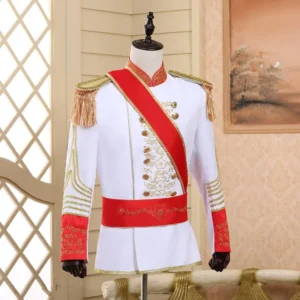 royal prince guard william wedding costume men jacket coat halloween uniform epaulet carnival outfit blazer suits