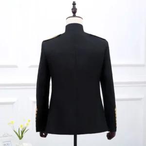 steampunk prince costume military tassle chains halloween jacket coat singer pop stars blazer suits royal outfit