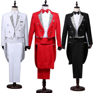 Stunning Men's Tuxedo Tailcoat Suit for Stage & Wedding