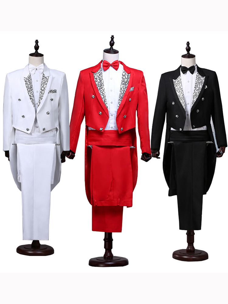 Stunning Men's Tuxedo Tailcoat Suit for Stage & Wedding
